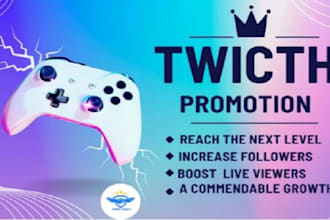 do twitch promotion to gain twitch affiliate, organic followers live viewers