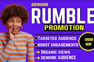 do rumble video promotion for your channel to boost your rumble viewers