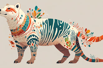 do digital painting of animals, botanicals, people, objects