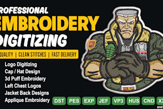 digitize logo for embroidery machine dst pes file