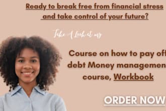 create course on how to pay off debt money management course, workbook
