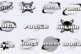 create y2k style, t shirts design , streetwear logo