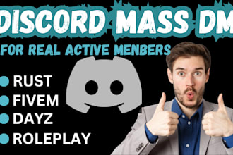 discord mass dm for minecraft, game server, rust, roblox, fivem, dayz, roleplay