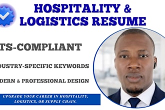 write a hospitality, logistics, or restaurant resume