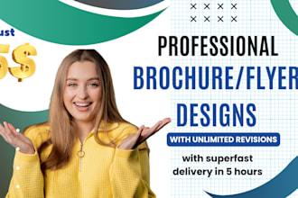 make flyer design, business flyer, brochure design in 5 hours