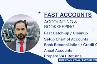 do bookkeeping and accounting in fast accounts with fast delivery