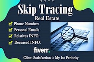 do skip tracing for real estate and llc skip tracing in bulk