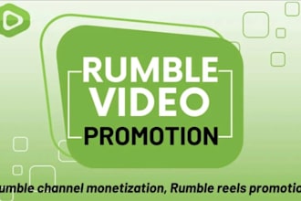do organic rumble video promotion rumble channel, rumble followers views