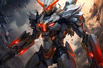 create awesome gundam, mecha, robot fanart for you