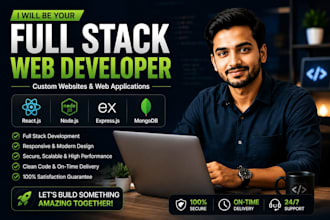 be your full stack developer for react node js web development