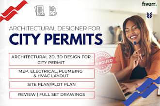 be your city permit architect create site plan floor plan permit deck mep adu