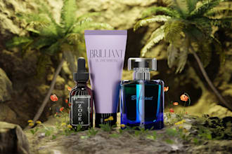 do cosmetic products 3d modeling and realistic rendering