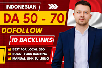 make high quality da dr 50 plus indonesian contextual SEO dofollow id backlinks