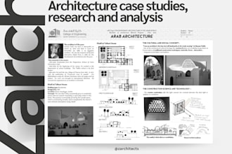 conduct architectural research, case studies, and analysis