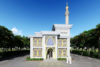design mosque plan for islamic buildings