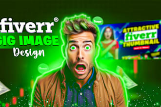 design an amazing and eye catching fiverr gig image