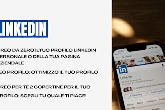 creo e ottimizzo profilo linkedin personale o aziendale e creo copertine super