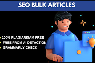 write SEO bulk articles and blog post