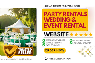 design party rental wedding suit gown tent event booking 360 photo booth website