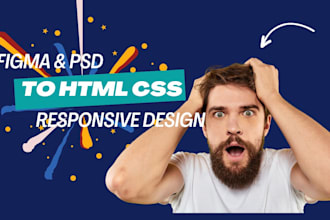 convert PSD to HTML figma to HTML xd to HTML responsive high quality
