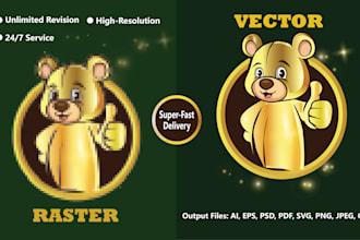 do vector tracing redraw convert raster to vector quickly