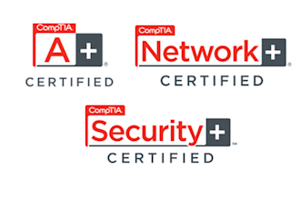 do comptia , awz , network and pmp certifications