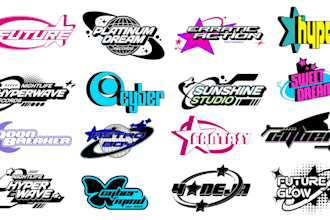 create a modern y2k logo for your brand
