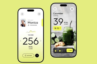 develop meal plan app, fitness app, nutrition app, gym app, yoga app