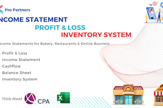 create profit and loss for your restaurant and bakery
