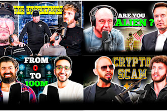 design professional eye catchy podcast and youtube thumbnail