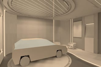 do lighting design for showroom and retail shop
