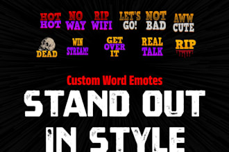 create custom twitch, kick, discord text emotes