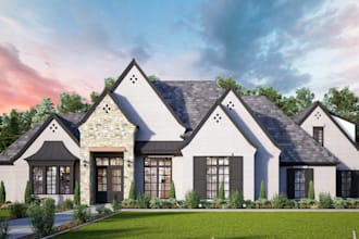 do 3d house exterior ,interior and 3d rendering
