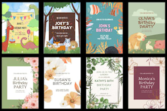design unique invitation, wedding, birthday, greeting cards using canva