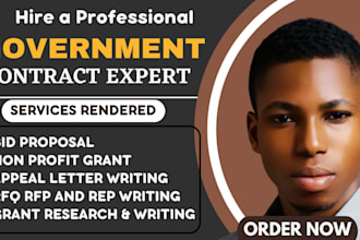 write research government contract rfq rfk policy procedures bid proposal grant