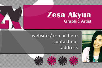 design your business/calling card in any unique way that you want