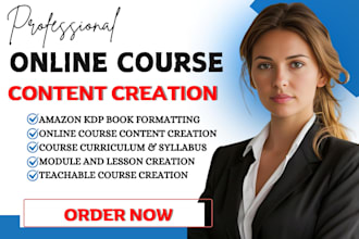 create ebook online course content, teachable course creation, workbook design