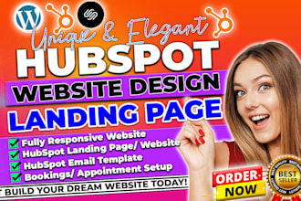 design unique hubspot website, hubspot landing page, webador website design