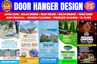 design door hanger, rack card, and dl flyer in 24 hours