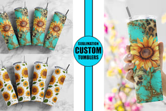 do best tumbler sublimation wrap 2d, 3d 20 oz 30 oz design