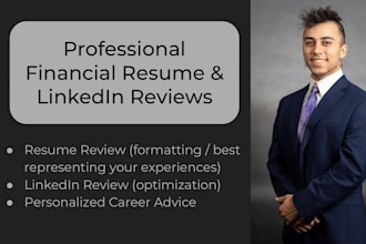 review and optimize your finance resume as a jpm analyst