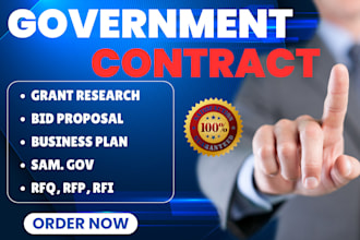 write winning bid proposal, rfq, qrfp, rfi for government contract