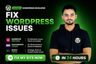 fix wordpress errors or critical issues in 24 hours