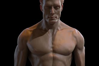 do 3d sculpt model, 3d sculpture, 3d digital sculpting, 3d anime sculpting