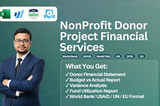 prepare donor funded project financials and budget vs actual report for ngos