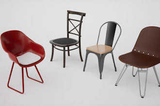 create 3d furniture design, bed, sofa, chair, mattress, couch, cushion