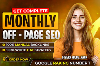 do monthly off page seo service via high authority white hat dofollow backlinks
