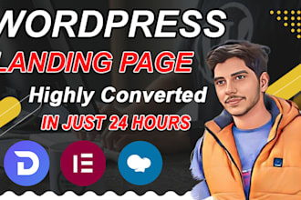 design a responsive wordpress landing page or single page using elementor pro