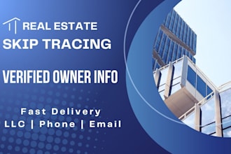 do accurate real estate skip tracing with verified owner and property info