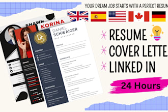write an executive resume, professional resume,  linkedin profile, cover letter